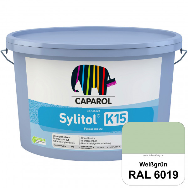 Capatect Sylitol Fassadenputz K15 (RAL 6019 Weißgrün) Silikatisch gebundener Strukturputz nach DIN E