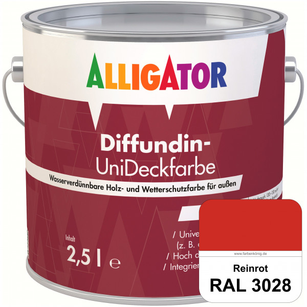 ALLIGATOR Diffundin-UniDeckfarbe (RAL 3028 Reinrot)