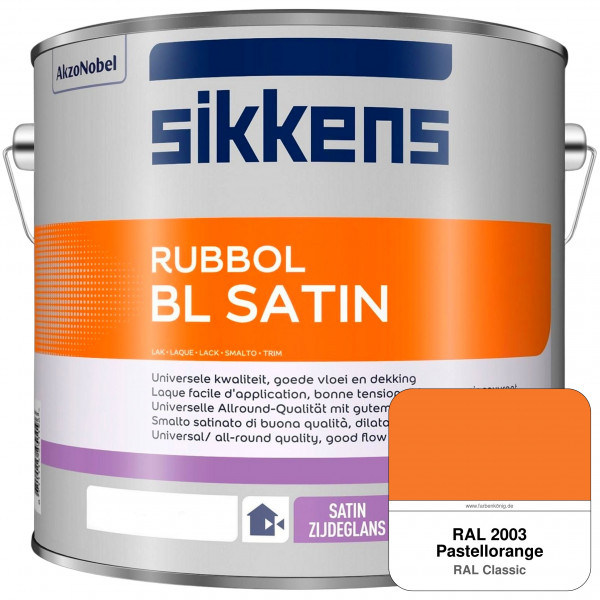 Rubbol BL Satin (RAL 2003 Pastellorange) hochelastischer & seidenglänzender Lack (wasserbasiert) inn