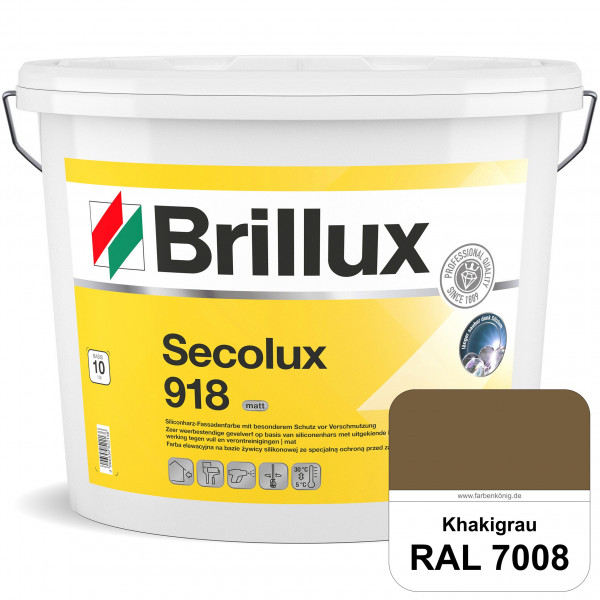 Secolux 918 (RAL 7008 Khakigrau) - ehemals Silicon-Fassadenfarbe 918