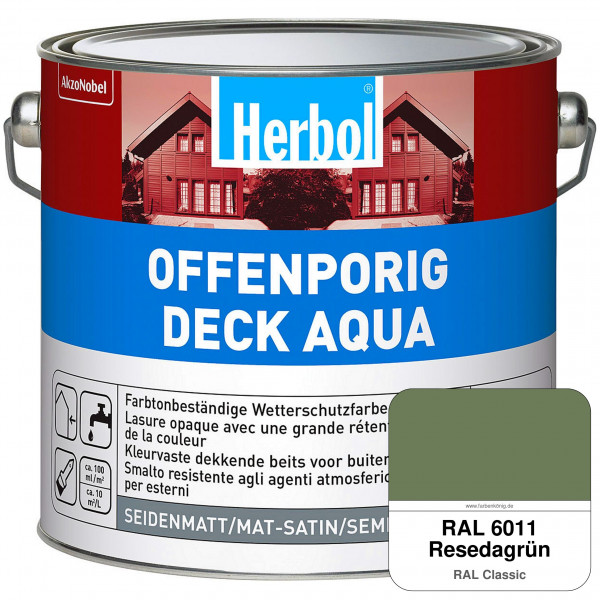 Offenporig-Deck Aqua (RAL 6011 Resedagrün)