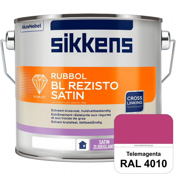 Rubbol BL Rezisto Satin (RAL 4010 Telemagenta) seidenglänzender und strapazierfähiger Lack (wasserba