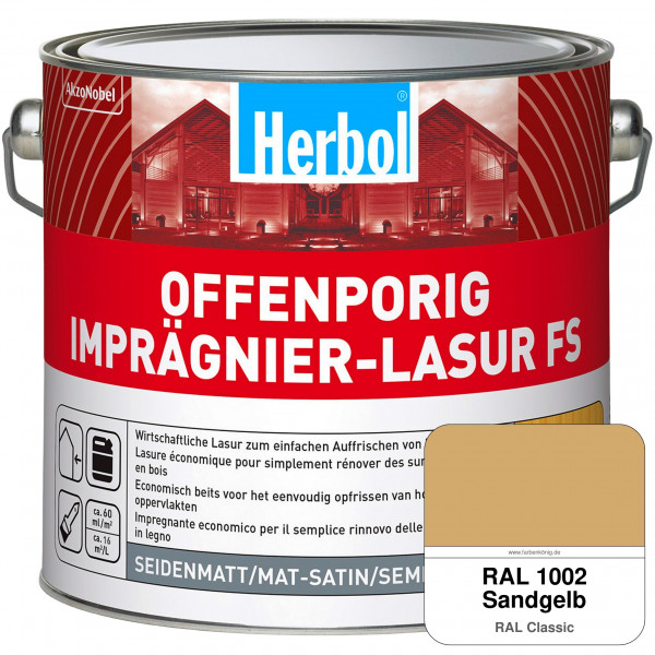 Offenporig Imprägnier-Lasur FS (RAL 1002 Sandgelb)