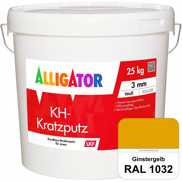 KH-Kratzputz LEF 3 mm (RAL 1032 Ginstergelb)