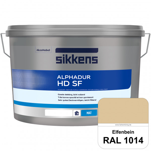 Alphadur HD SF (RAL 1014 Elfenbein) matte hochdeckende waschbeständige Innenwandfarbe