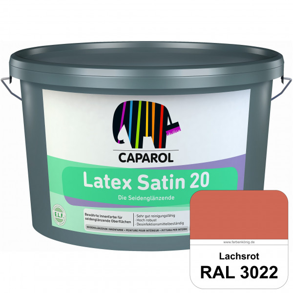 Latex Satin 20 (RAL 3022 Lachsrot) strapazierfähige seidenglänzende Latexfarbe (Innen)