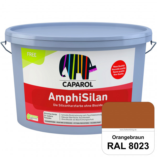 AmphiSilan FREE (RAL 8023 Orangebraun) Mineralmatte Fassadenfarbe in spezieller Siliconharz-Bindemit