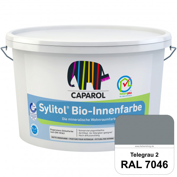 Sylitol® Bio-Innenfarbe (RAL 7046 Telegrau 2) Innenfarbe auf Silikatbasis  für Allergiker