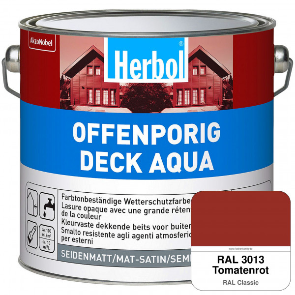 Offenporig-Deck Aqua (RAL 3013 Tomatenrot)