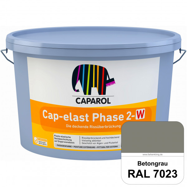 Cap-elast Phase 2-W (RAL 7023 Betongrau) elastisches Beschichtungssystem für die Sanierung gerissene