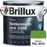 2K-Aqua Seidenmattlack 2388 (RAL 6018 Gelbgrün) mechanisch und chemisch hoch belastbar für außen & i