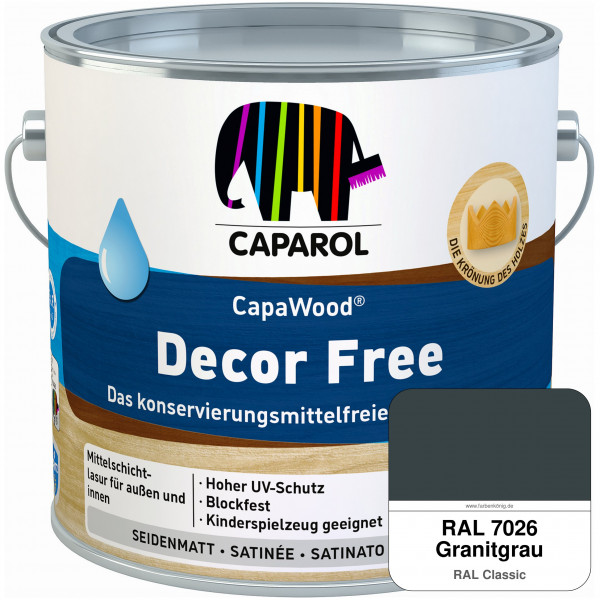 CapaWood® Decor Free (RAL 7026 Granitgrau) - ersetzt Capadur DecorLasur KF