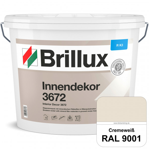 Innendekor ELF R-K3 3672 (RAL 9001 Cremeweiß) Kratzputz zur Erzielung dekorativer und strapazierfähi
