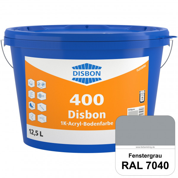 Disbon 400 1K-Acryl-Bodenfarbe (RAL 7040 Fenstergrau) Dispersionsbeschichtung für mineralische Boden