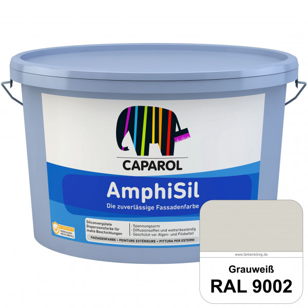 Amphisil (RAL 9002 Grauweiß) Siloxanverstärkte matte Fassadenfarbe mit Silikatcharakter