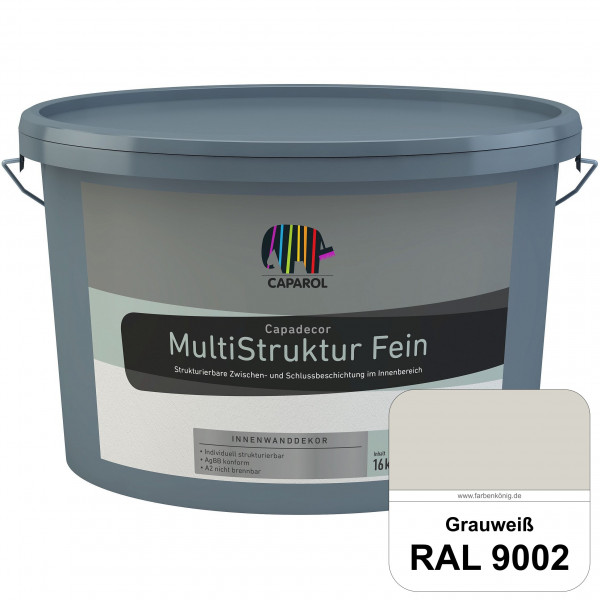 Capadecor MultiStruktur fein (RAL 9002 Grauweiß) quarzgefüllte Zwischen- und Schlußbeschichtung in f