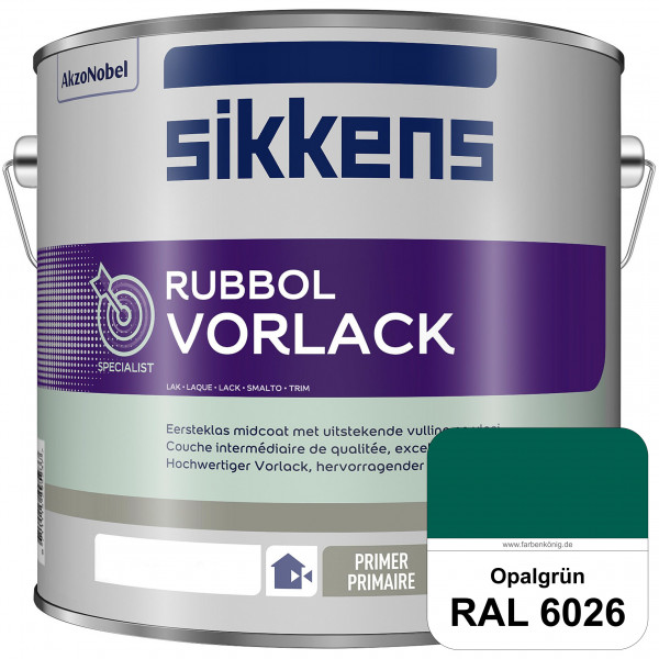 Rubbol Vorlack (RAL 6026 Opalgrün) Aromatenfreier Vorlack der Spitzenklasse (außen & innen)