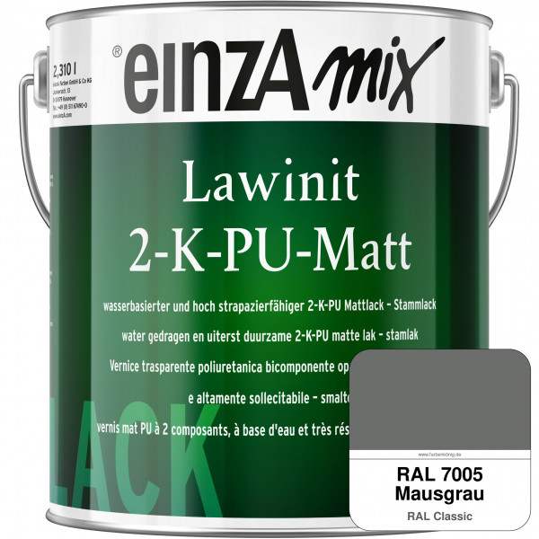 einzA Lawinit 2-K-PU Matt Stammlack (RAL 7005 Mausgrau)