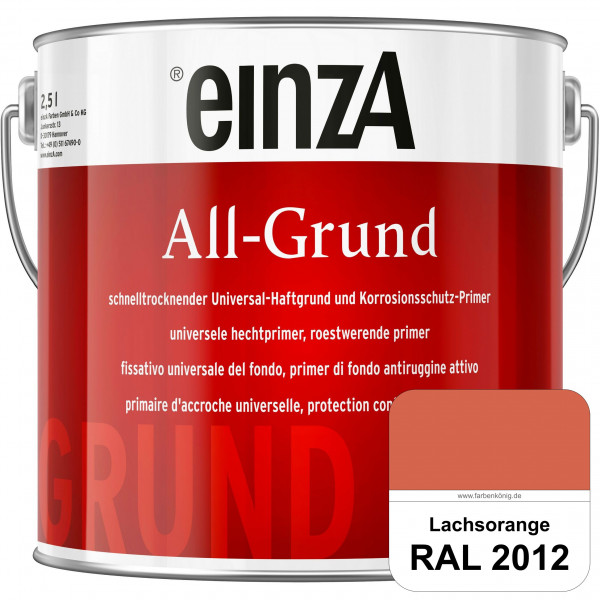 einzA All-Grund (RAL 2012 Lachsorange) Schnelltrocknender Haftgrund & Korrosionsschutz-Primer