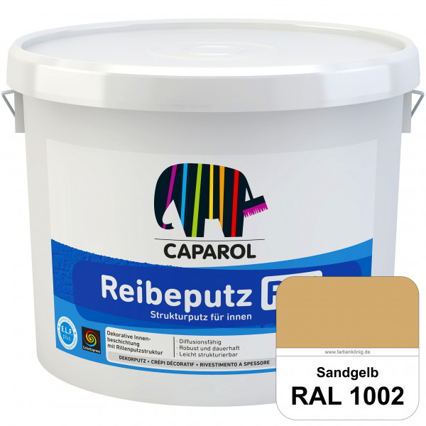 Reibeputz R 15 (RAL 1002 Sandgelb) Dekorputze für dekorative Innenbeschichtungen