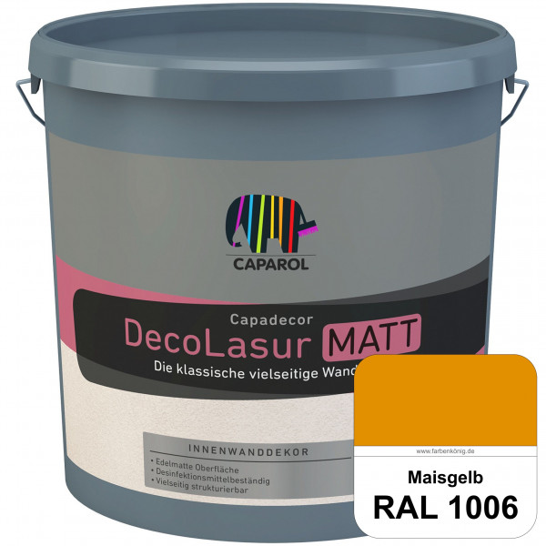 Capadecor DecoLasur Matt (RAL 1006 Maisgelb) Matte Lasurfarbe auf Dispersionsbasis (innen)