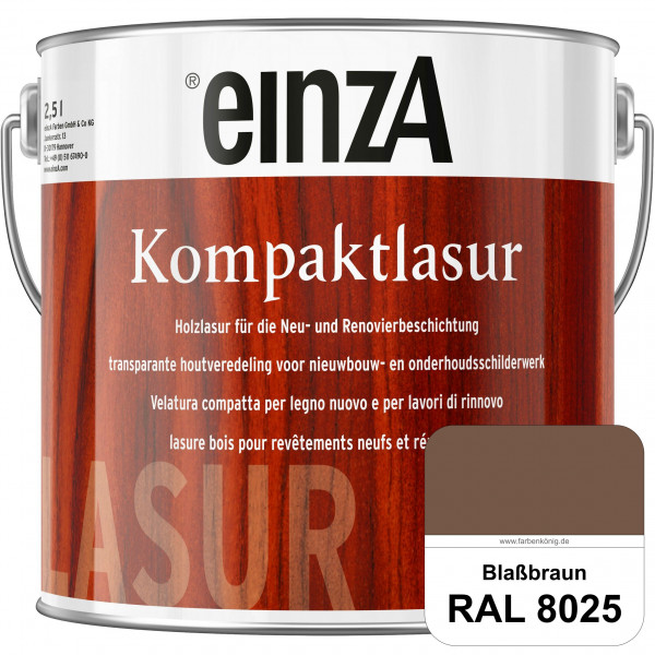 einzA Kompaktlasur (RAL 8025 Blassbraun) Lasuranstrich für den Neu- und Renovieranstrich