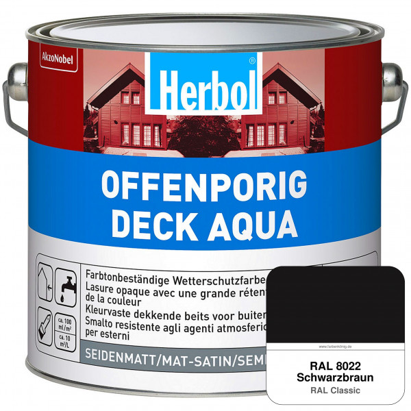 Offenporig-Deck Aqua (RAL 8022 Schwarzbraun)