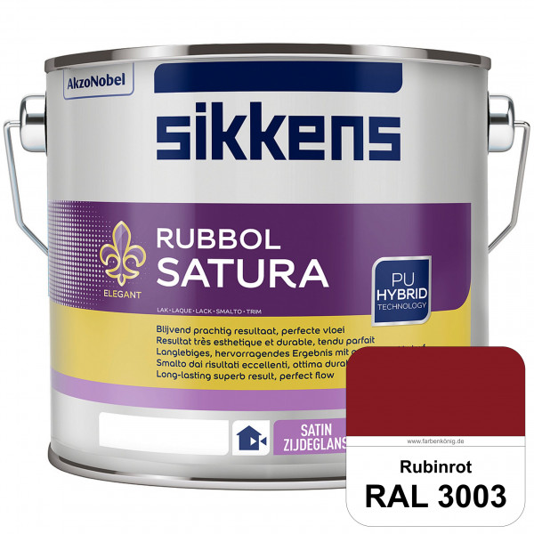 Rubbol Satura (RAL 3003 Rubinrot) seidenglänzender Lack (lösemittelhaltig) innen & außen