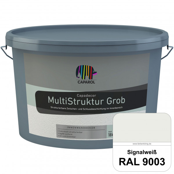 Capadecor MultiStruktur grob (RAL 9003 Signalweiß) quarzgefüllte Zwischen- und Schlußbeschichtung in