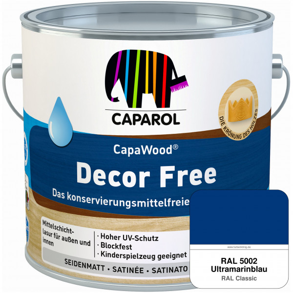 CapaWood® Decor Free (RAL 5002 Ultramarinblau) - ersetzt Capadur DecorLasur KF