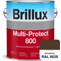 Multi-Protect 800 (RAL 8028 Terrabraun) seidenmatter, hoch wetterbeständiger Methacrylatharzlack, fü