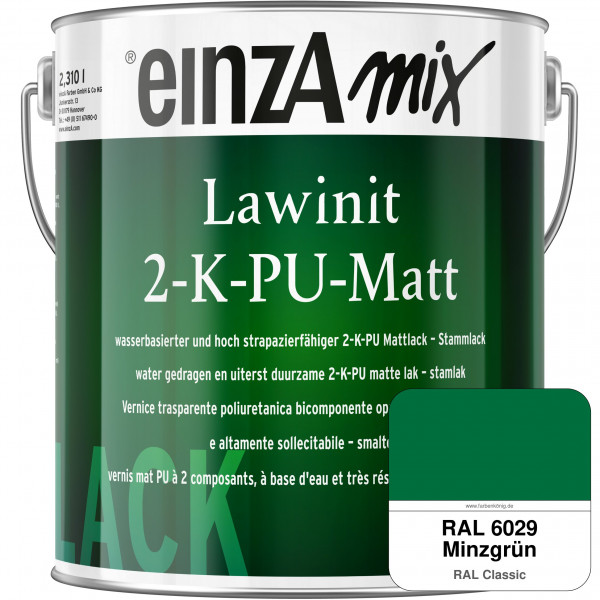 einzA Lawinit 2-K-PU Matt Stammlack (RAL 6029 Minzgrün)