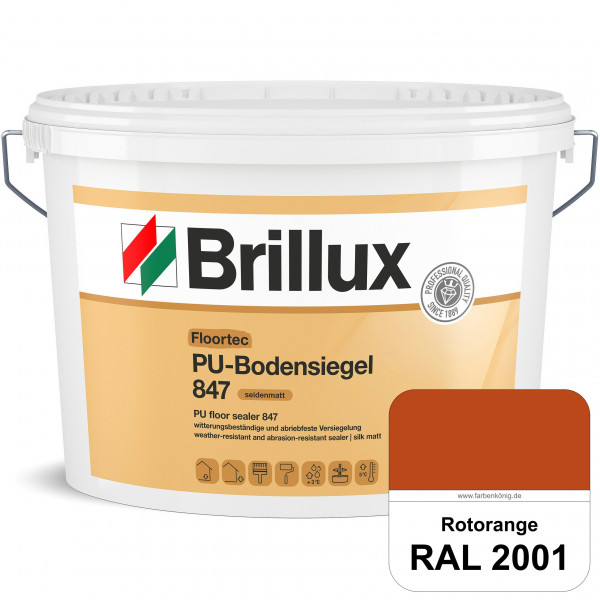 Floortec PU-Bodensiegel ELF 847 (RAL 2001 Rotorange) seidenmatt, witterungsbeständig, außen & innen