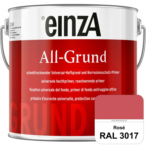 einzA All-Grund (RAL 3017 Rosa) Schnelltrocknender Haftgrund & Korrosionsschutz-Primer