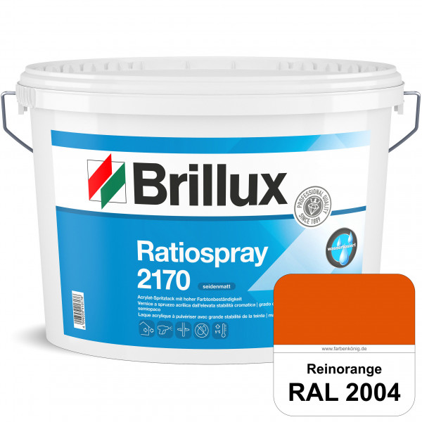 Ratiospray 2170 (RAL 2004 Reinorange) wasserbasierter, seidenmatter & farbtonbeständiger Allround-Sp
