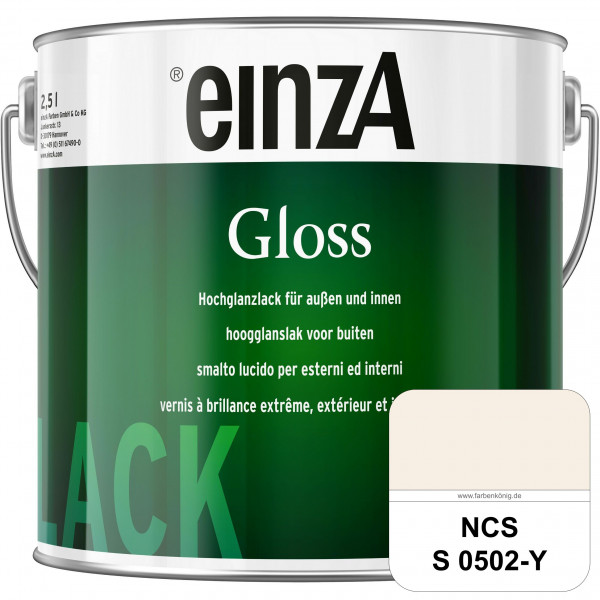 einzA Gloss (NCS S 0502-Y) Hochwertiger Alkydharzlack in Premium-Qualität, hochglänzend.