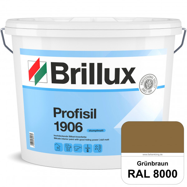 Profisil 1906 Silikat-Innenfarbe (RAL 8000 Grünbraun) stumpfmatte Innenfarbe für Allergiker nach DIN