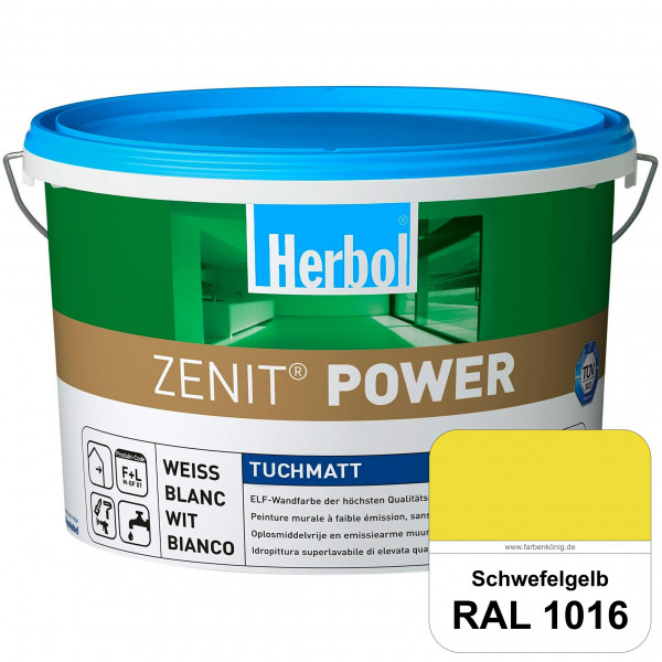Herbol Zenit Power (RAL 1016 Schwefelgelb) Superdeckende ELF-Wandfarbe
