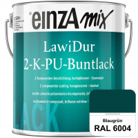 einzA LawiDur 2-K-PU-Buntlack - Hochglanz (RAL 6004 Blaugrün)