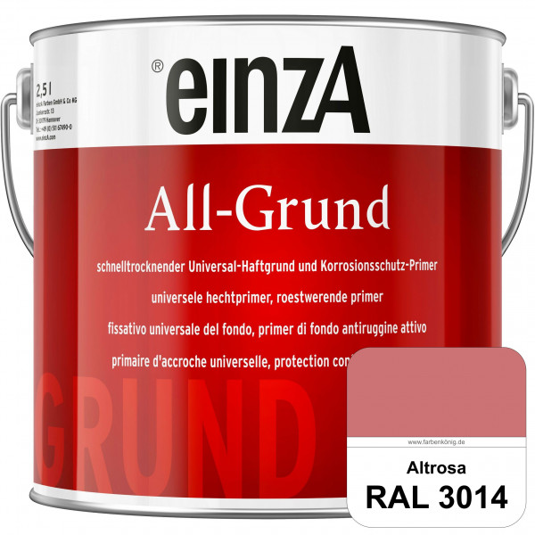 einzA All-Grund (RAL 3014 Altrosa) Schnelltrocknender Haftgrund & Korrosionsschutz-Primer