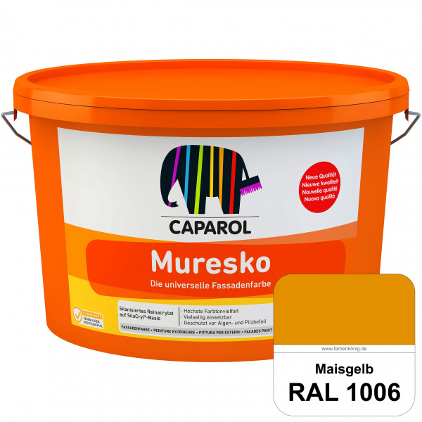 Muresko (RAL 1006 Maisgelb) Silanisierte Reinacrylat-Fassadenfarbe auf SilaCryl®-Basis