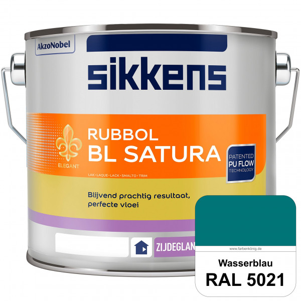 Rubbol BL Satura (RAL 5021 Wasserblau) seidenglänzender PU-Lack (wasserbasiert) innen & außen