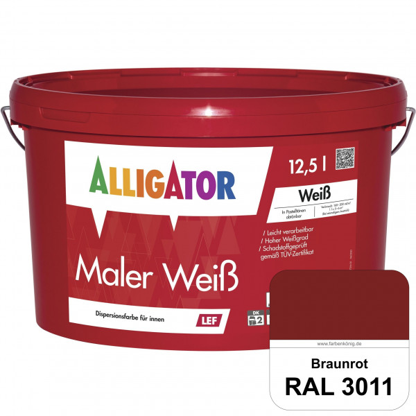 Maler Weiß LEF (RAL 3011 Braunrot)