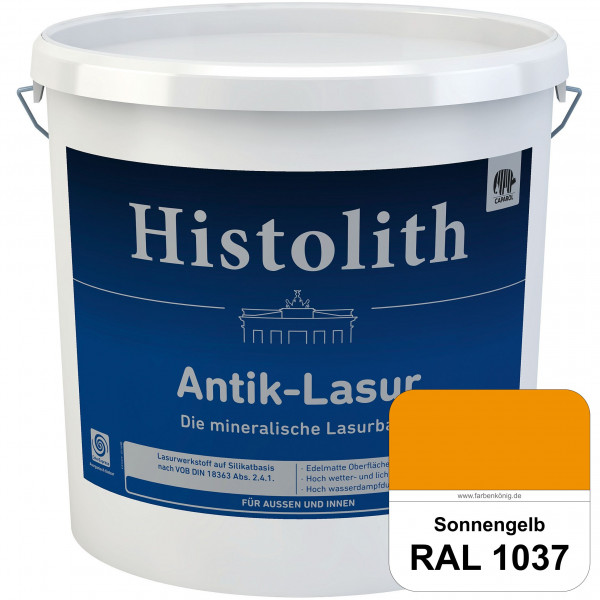 Histolith® Antik-Lasur (RAL 1037 Sonnengelb) Lasurkonzentrat nach dem Vorbild historischer Beschicht