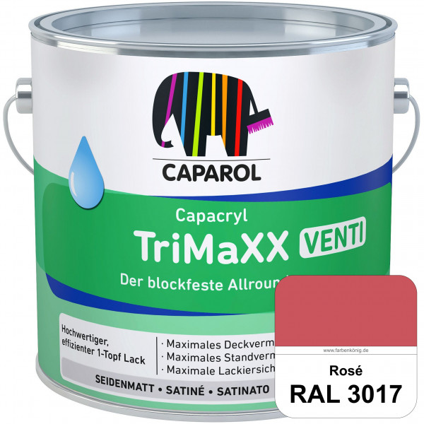 Capacryl TriMaXX Venti (RAL 3017 Rosa) Der blockfeste Allrounder für Fenster & Türen