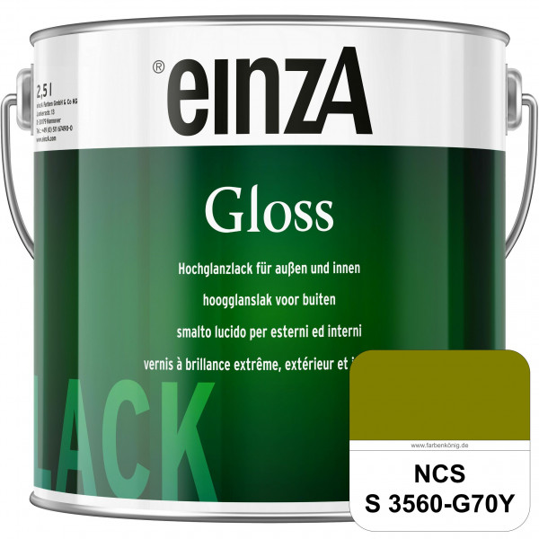 einzA Gloss (NCS S 3560-G70Y) Hochwertiger Alkydharzlack in Premium-Qualität, hochglänzend.
