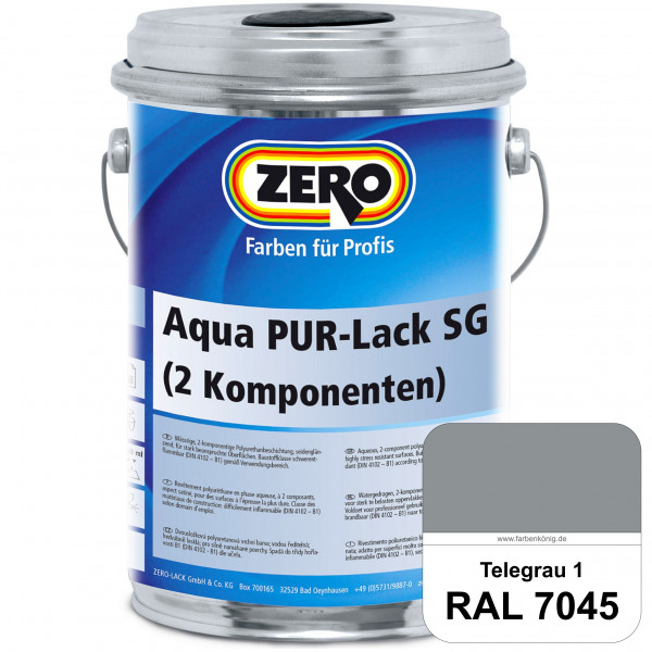 Aqua PUR-Lack SG inkl. Härter (RAL 7045 Telegrau 1)