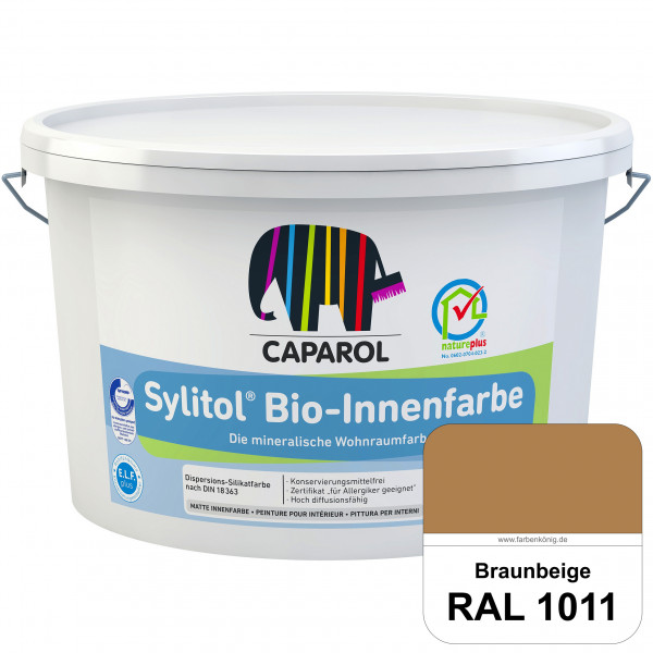 Sylitol® Bio-Innenfarbe (RAL 1011 Braunbeige) Innenfarbe auf Silikatbasis  für Allergiker