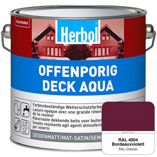 Offenporig-Deck Aqua (RAL 4004 Bordeauxviolett)