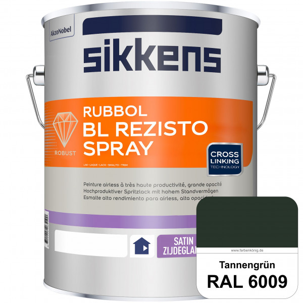 Rubbol BL Rezisto Spray (RAL 6009 Tannengrün) Hochwertiger, strapazierfähiger Airlesslack für (innen